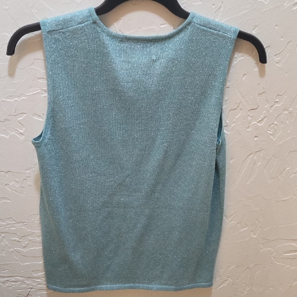Susan Graver Sparkling Teal Tank Top - Picture 6 of 6